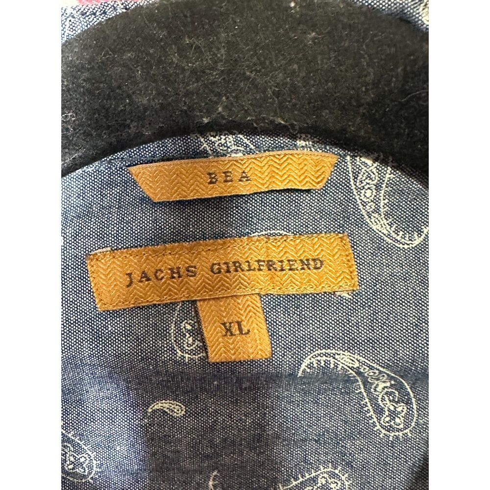 Jach's Girlfriend Women's Snap Up Pink Gray Blue Flannel Shirt SZ XL Long Sleeve - Picture 3 of 5